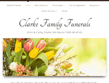 Tablet Screenshot of clarkefuneraldirectors.com